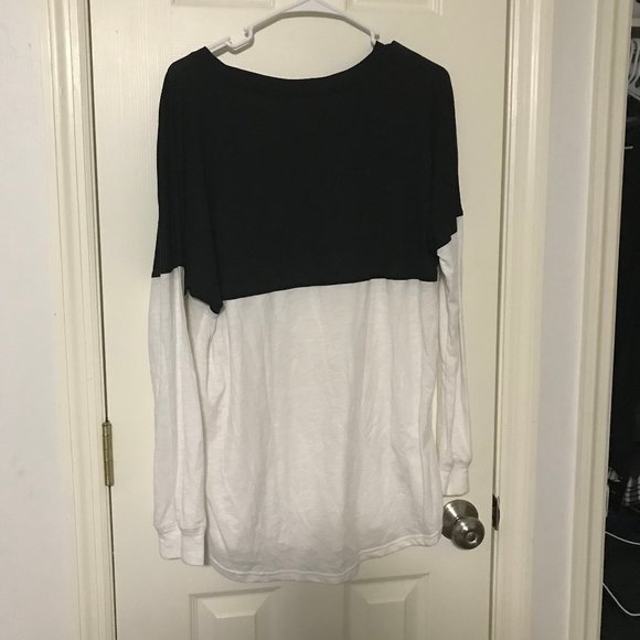 PINK black and white jersey long sleeved shirt - Picture 4 of 6